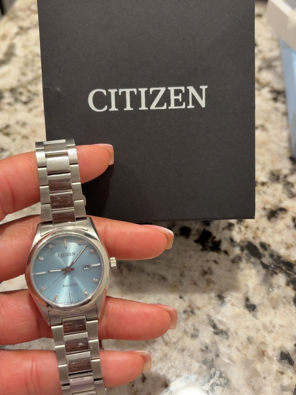 Citizen women’s Stainless Steel Watch with Blue Dial